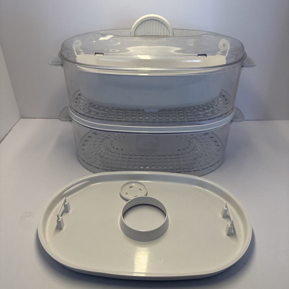 Oster Instant Steam Model 4711 Food Steamer Replacement Parts Set Bowls Lid Tray